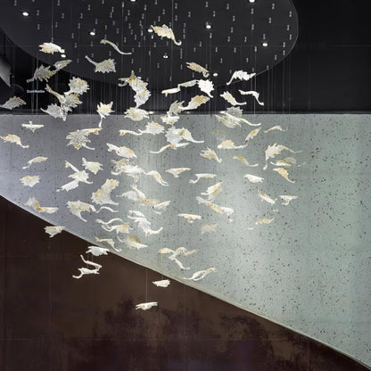 Multicolor Crystal Maple Leaf Chandelier