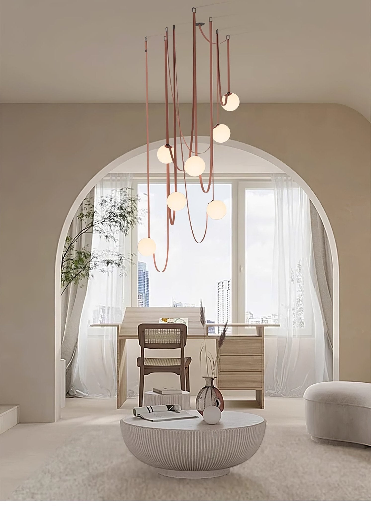 Multiple Belt Art Pendant Light