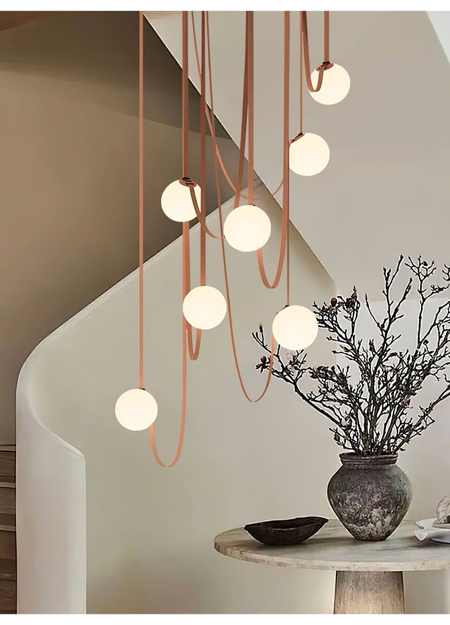 Multiple Belt Art Pendant Light