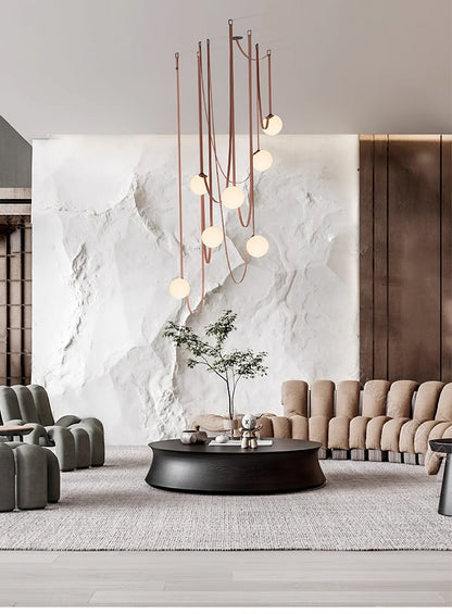 Multiple Belt Art Pendant Light