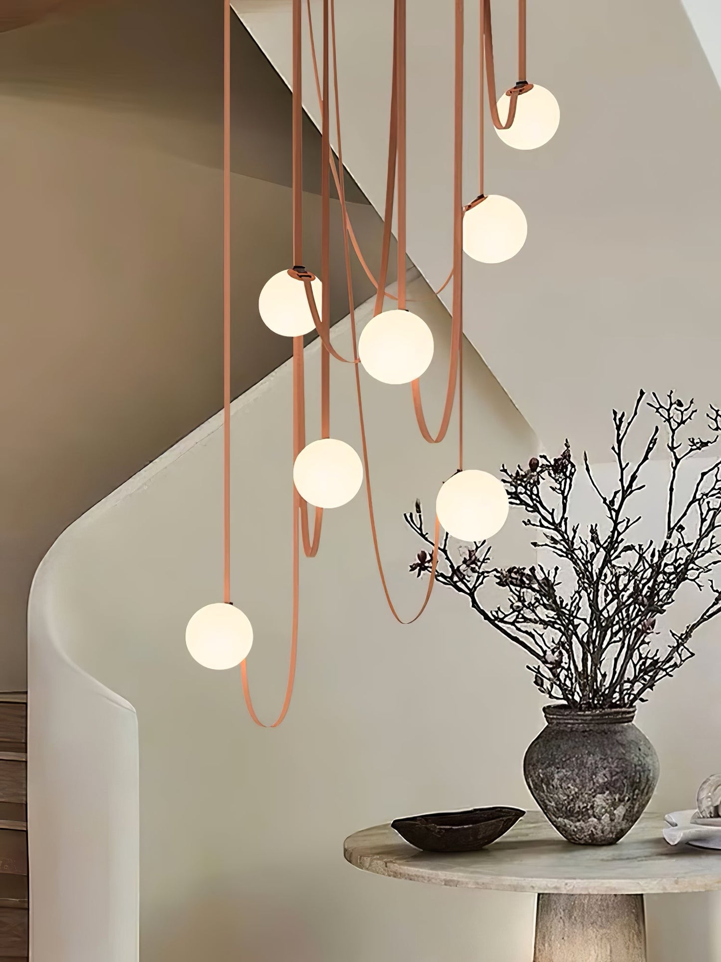 Multiple Belt Art Pendant Light