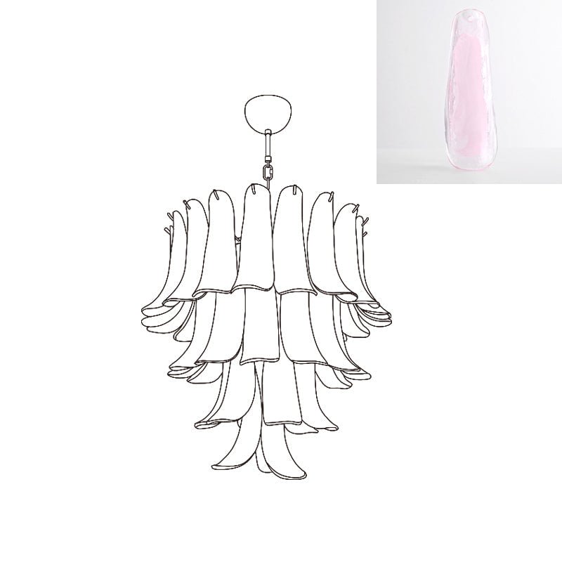 Murano Glass Petals Chandelier