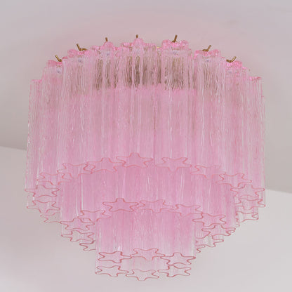 Murano Pink Glass Ceiling Light