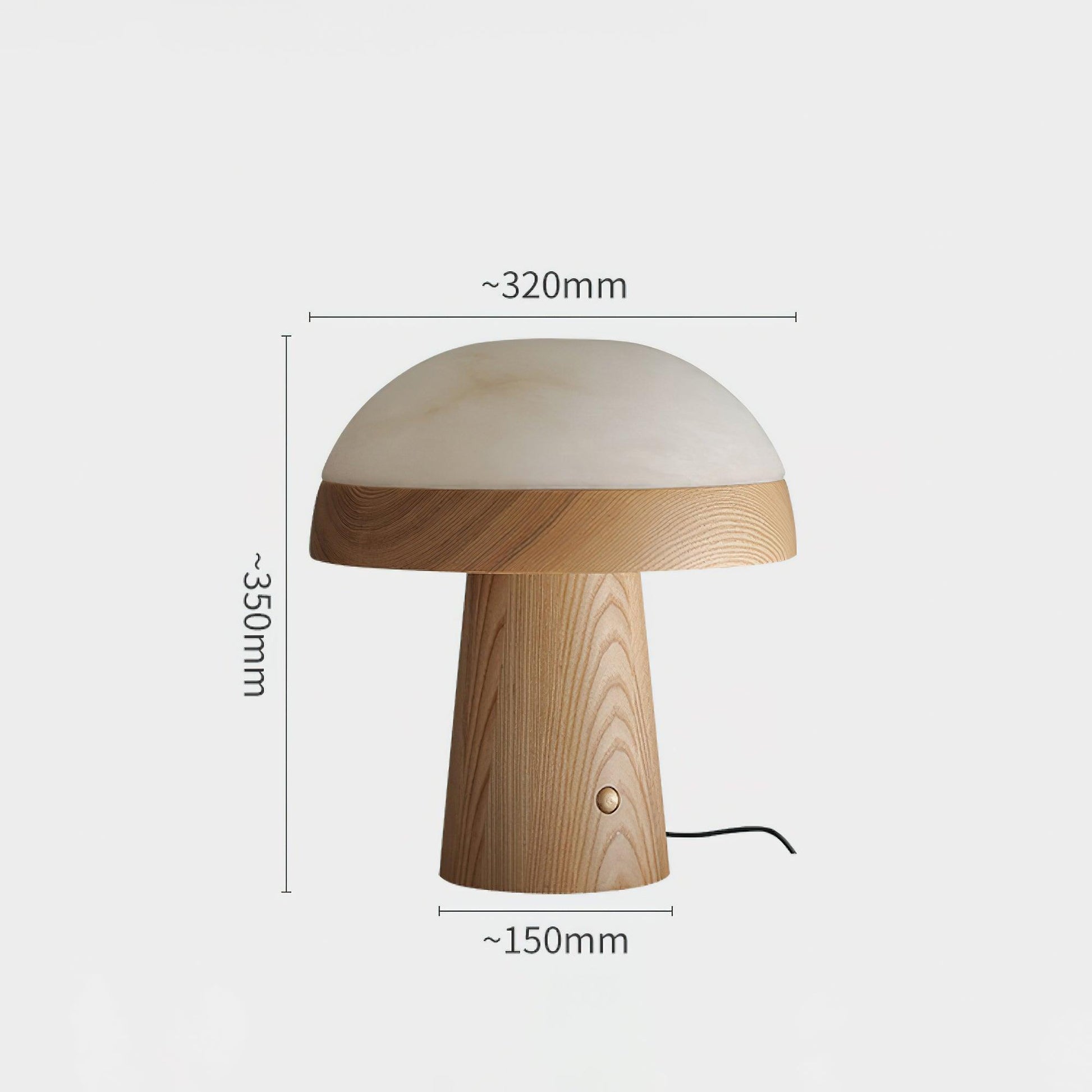 Mushroom Cloud Alabaster Table Lamp
