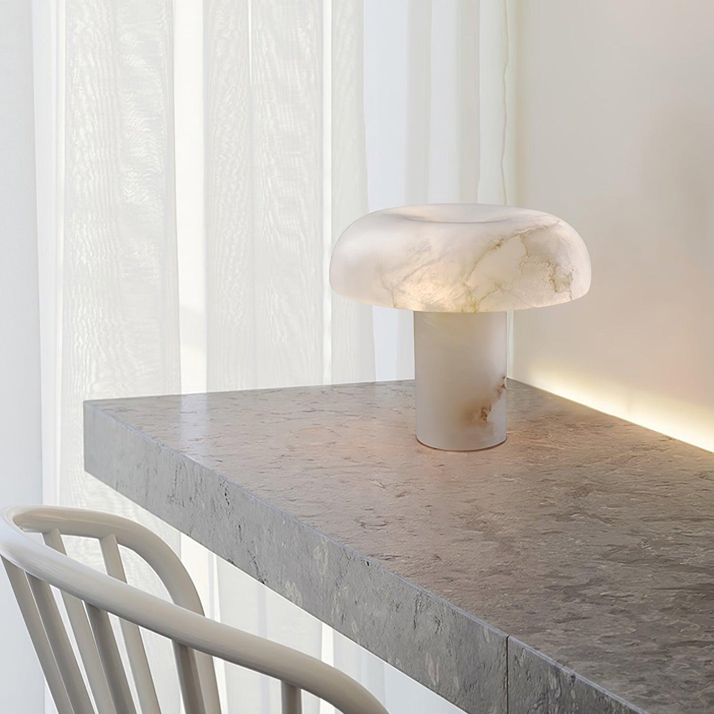 Mushroom Type Alabaster Table Lamp