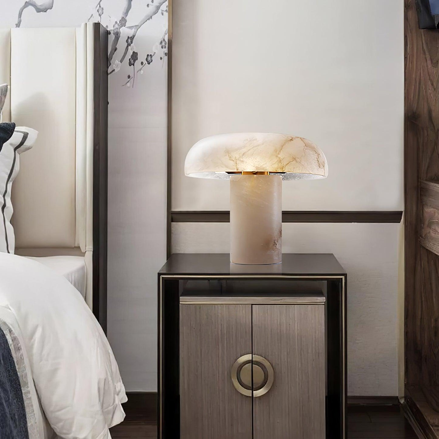 Mushroom Type Alabaster Table Lamp