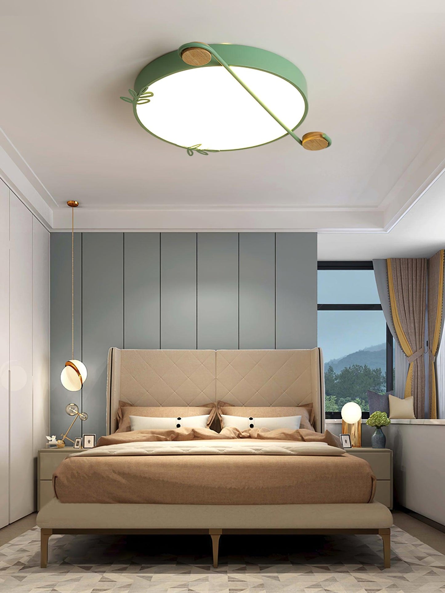 Musical Note Round Ceiling Lamp