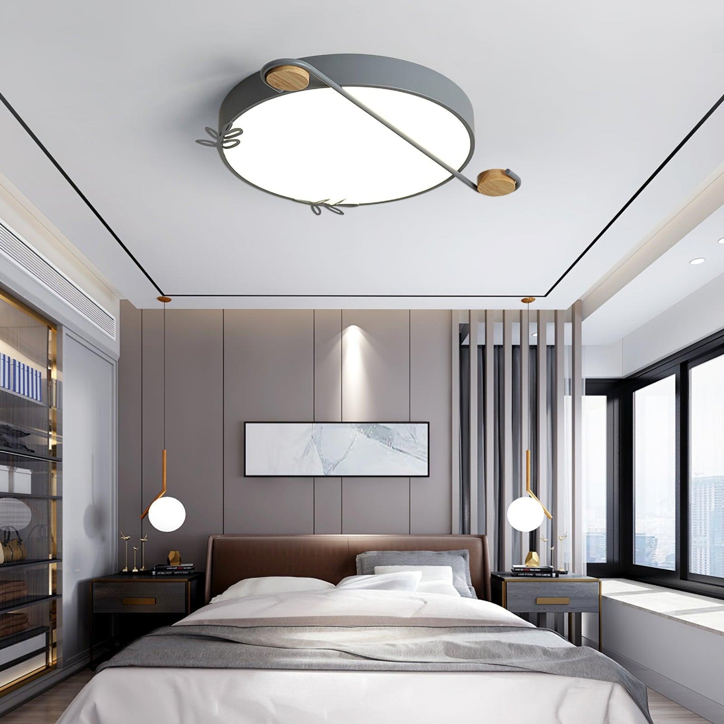 Musical Note Round Ceiling Lamp