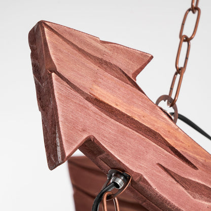 Nautical Industrial Style Wooden Chandelier