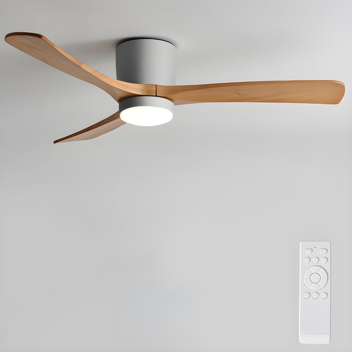 Nordic Wooden Ceiling Fan Light