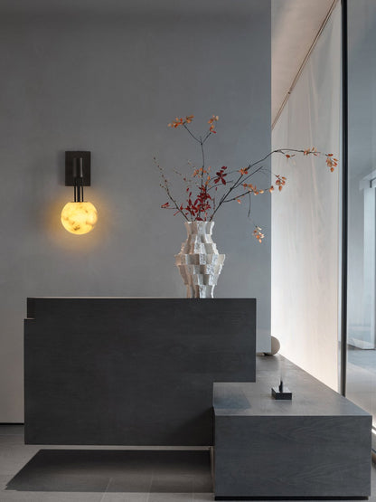 Obra Alabaster Globe Wall Sconce