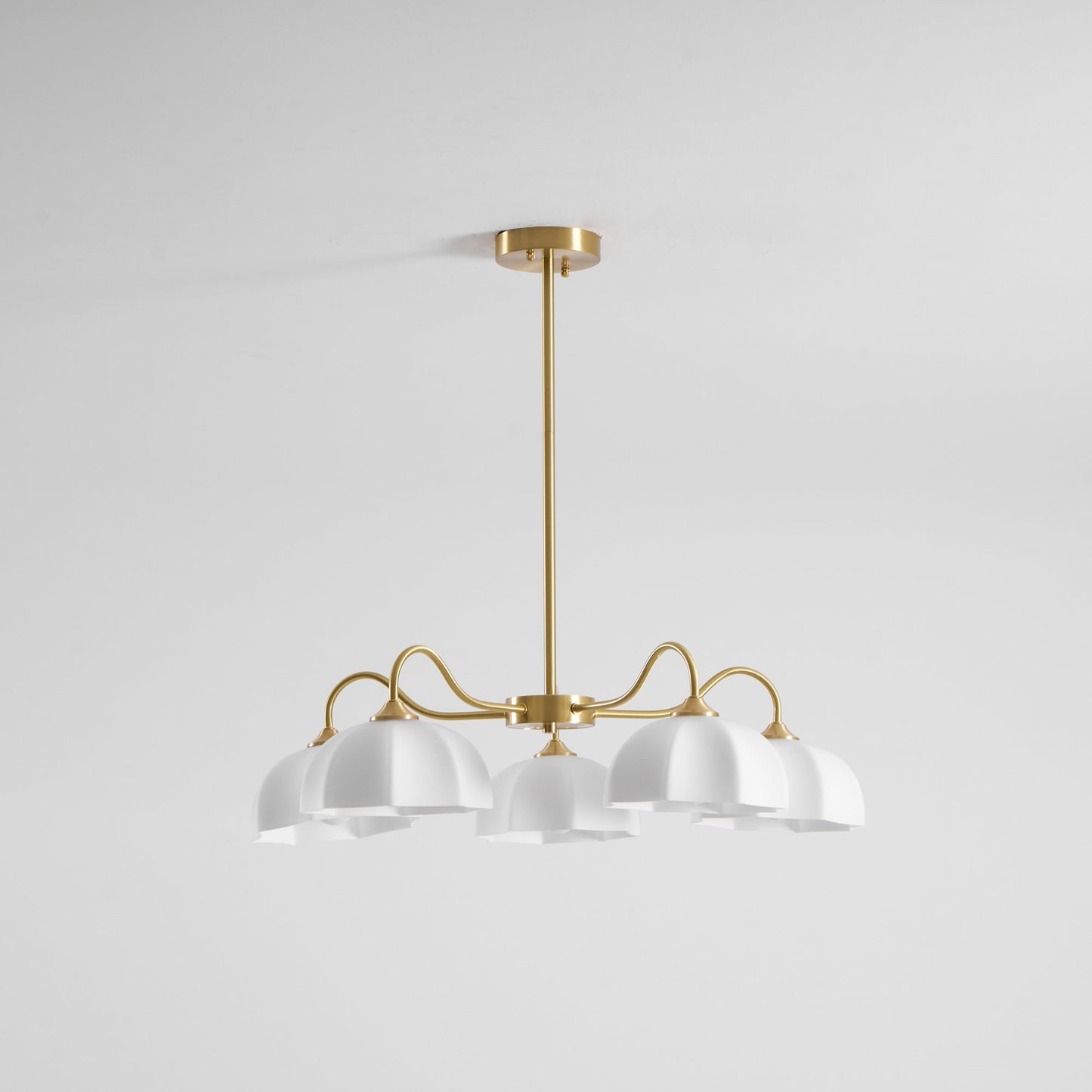 Octagonal Glass Bowl Chandelier