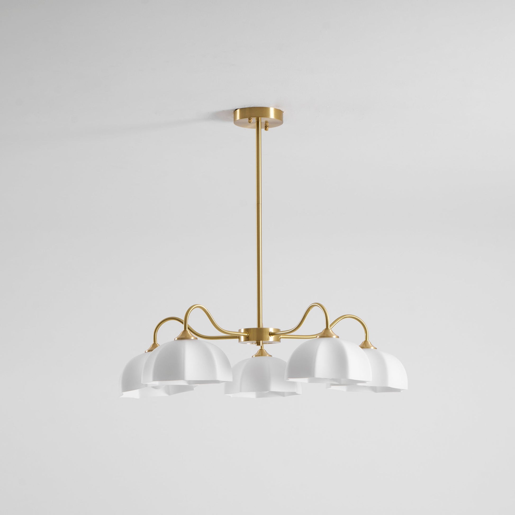 Octagonal Glass Bowl Chandelier
