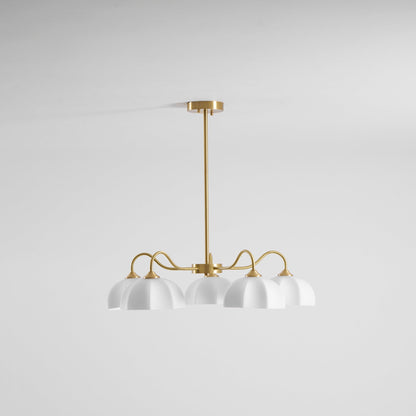 Octagonal Glass Bowl Chandelier