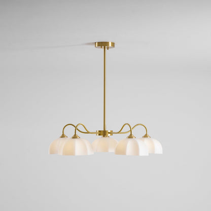 Octagonal Glass Bowl Chandelier