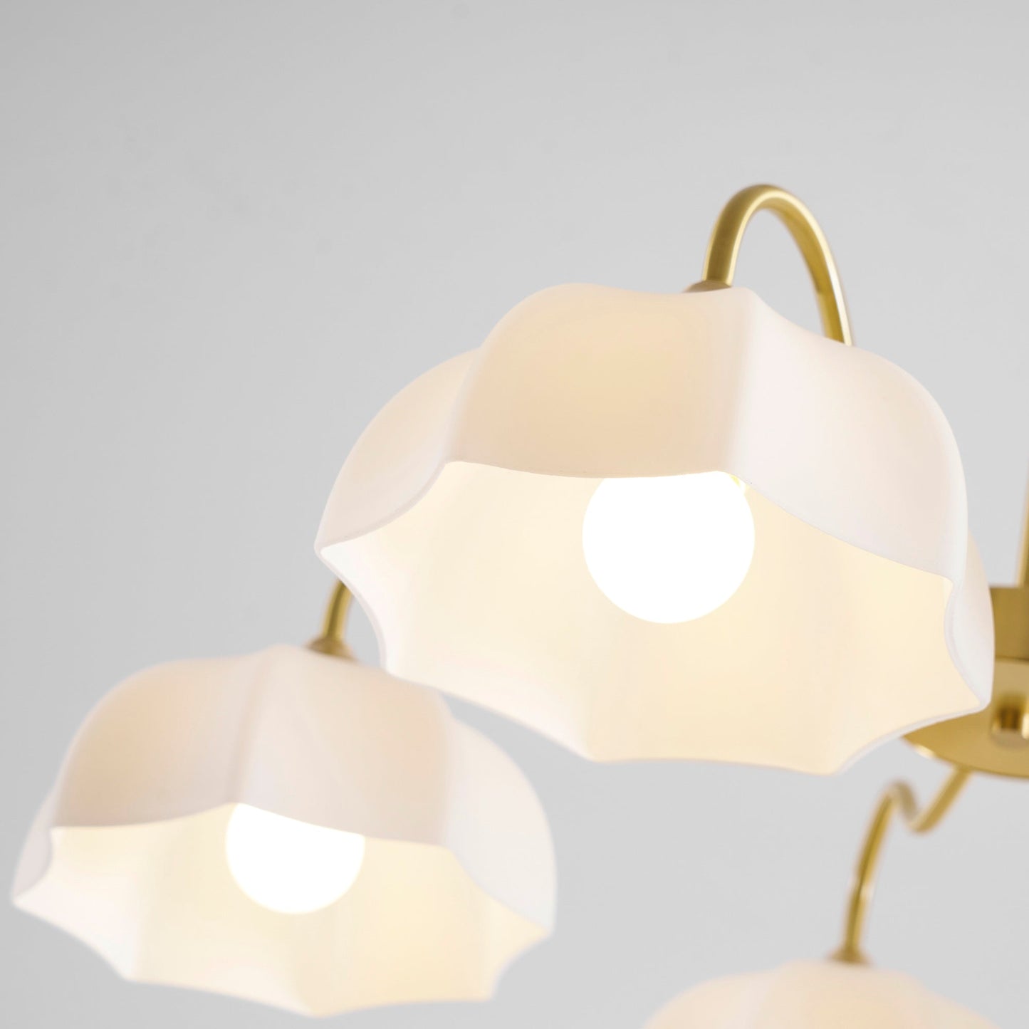 Octagonal Glass Bowl Chandelier