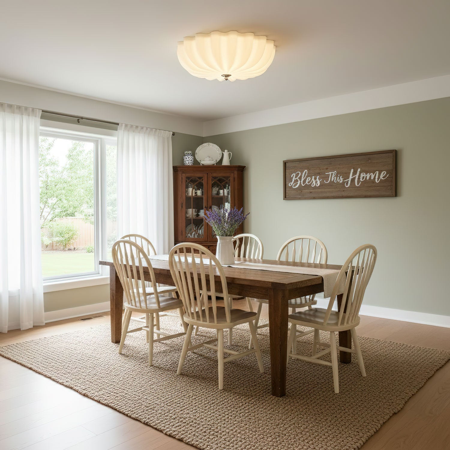 Opal Shell Ceiling Lamp