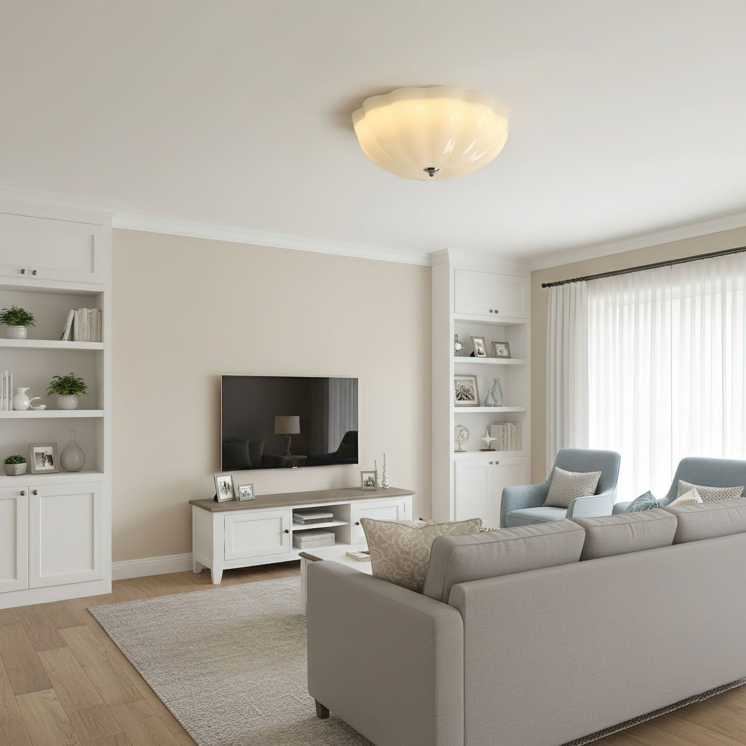 Opal Shell Ceiling Lamp