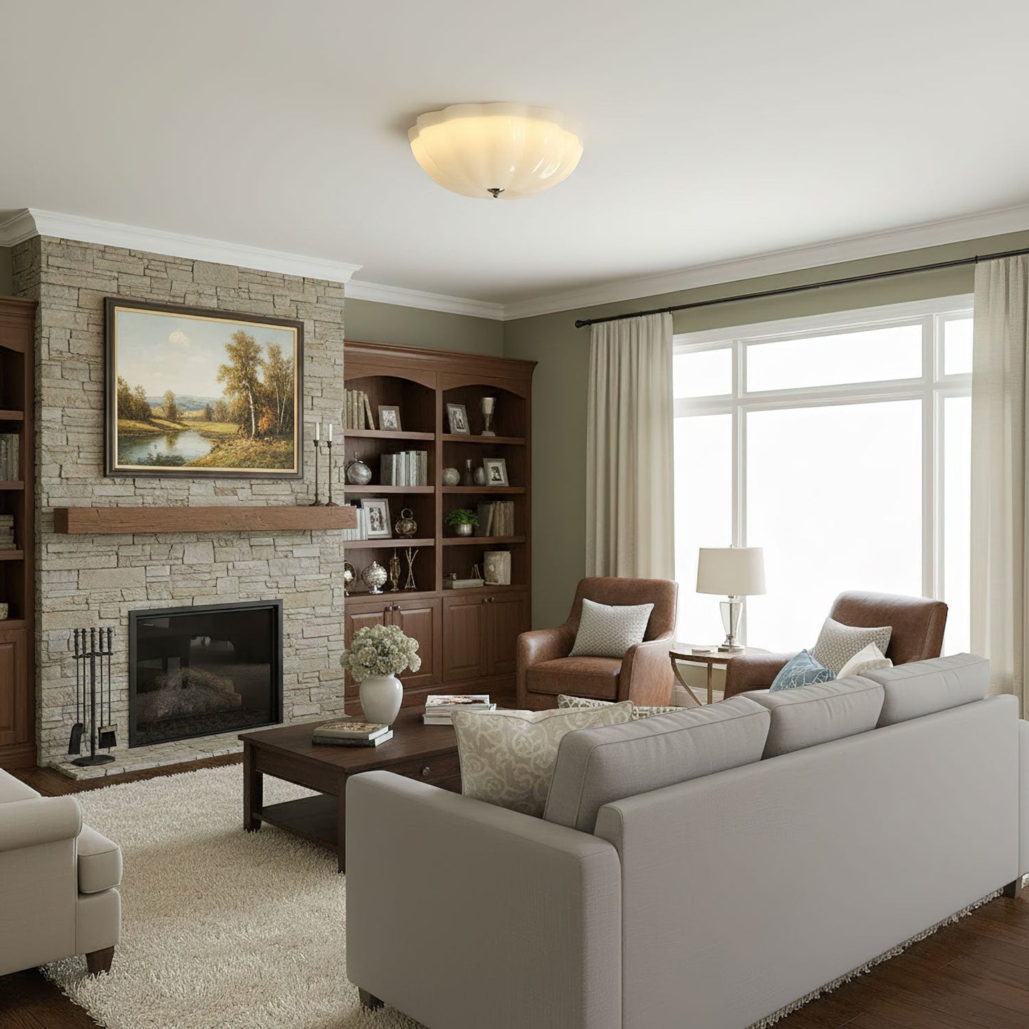 Opal Shell Ceiling Lamp
