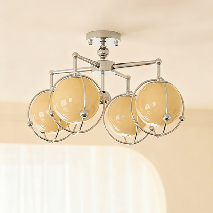 Orb Cage Semi Ceiling Lamp