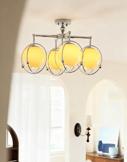 Orb Cage Semi Ceiling Lamp