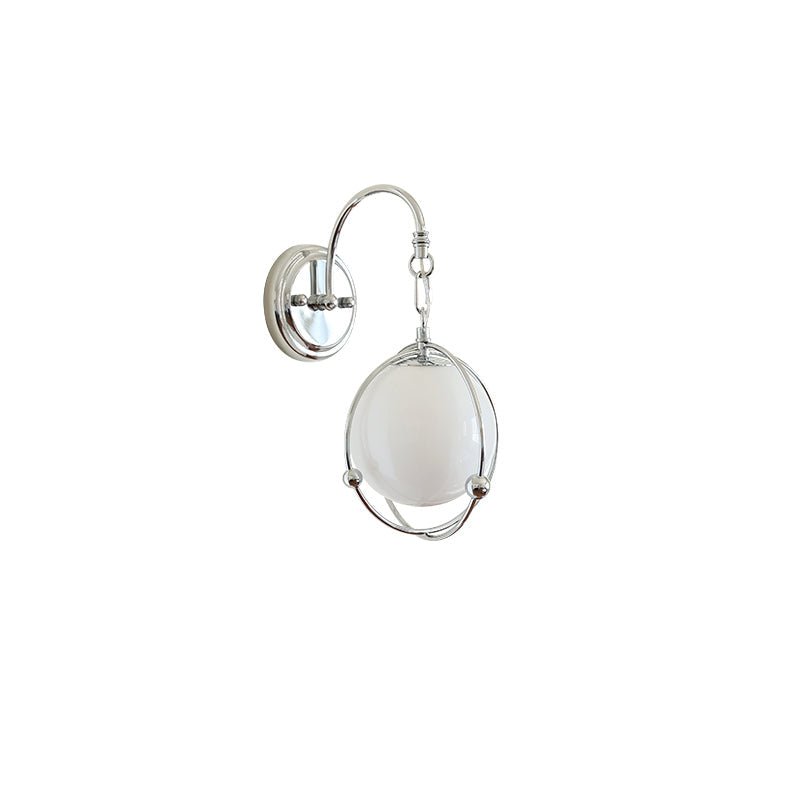Orb Cage Semi Wall Lamp