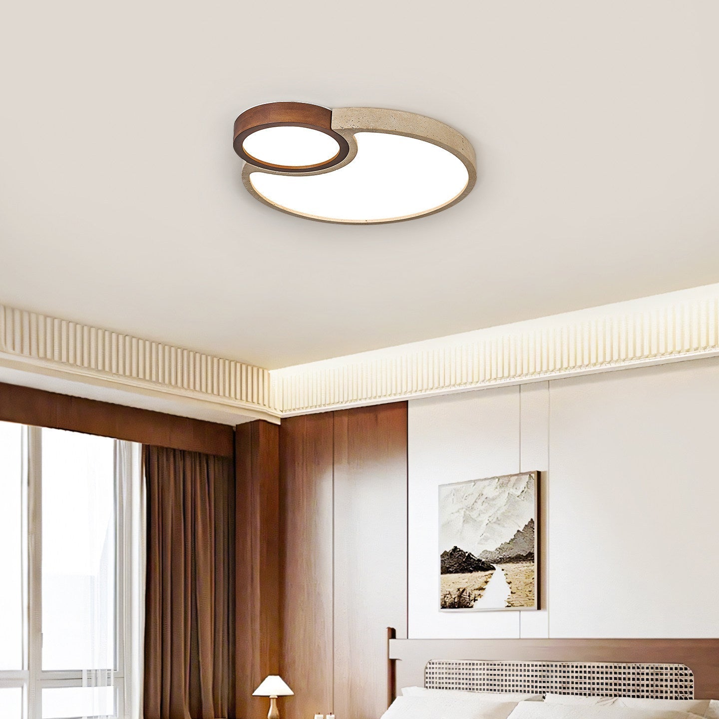Orba Travertine Ceiling Light