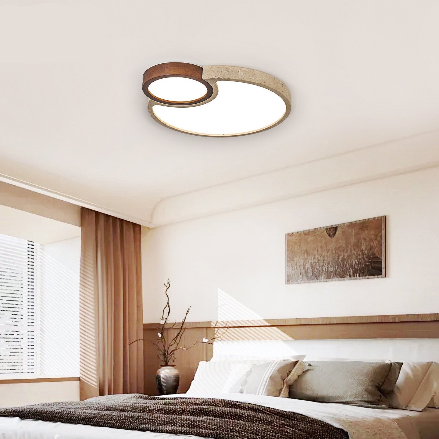 Orba Travertine Ceiling Light