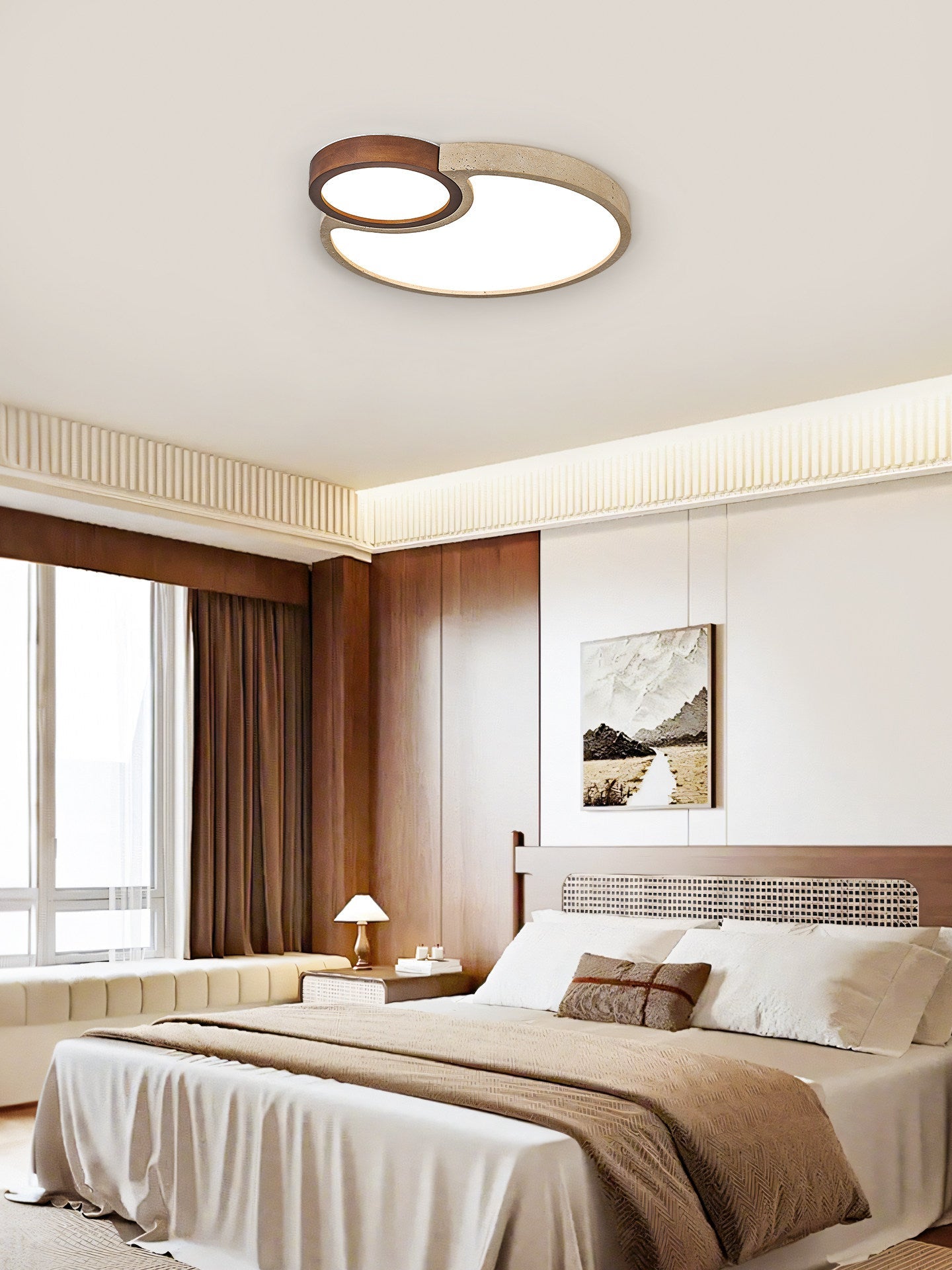 Orba Travertine Ceiling Light