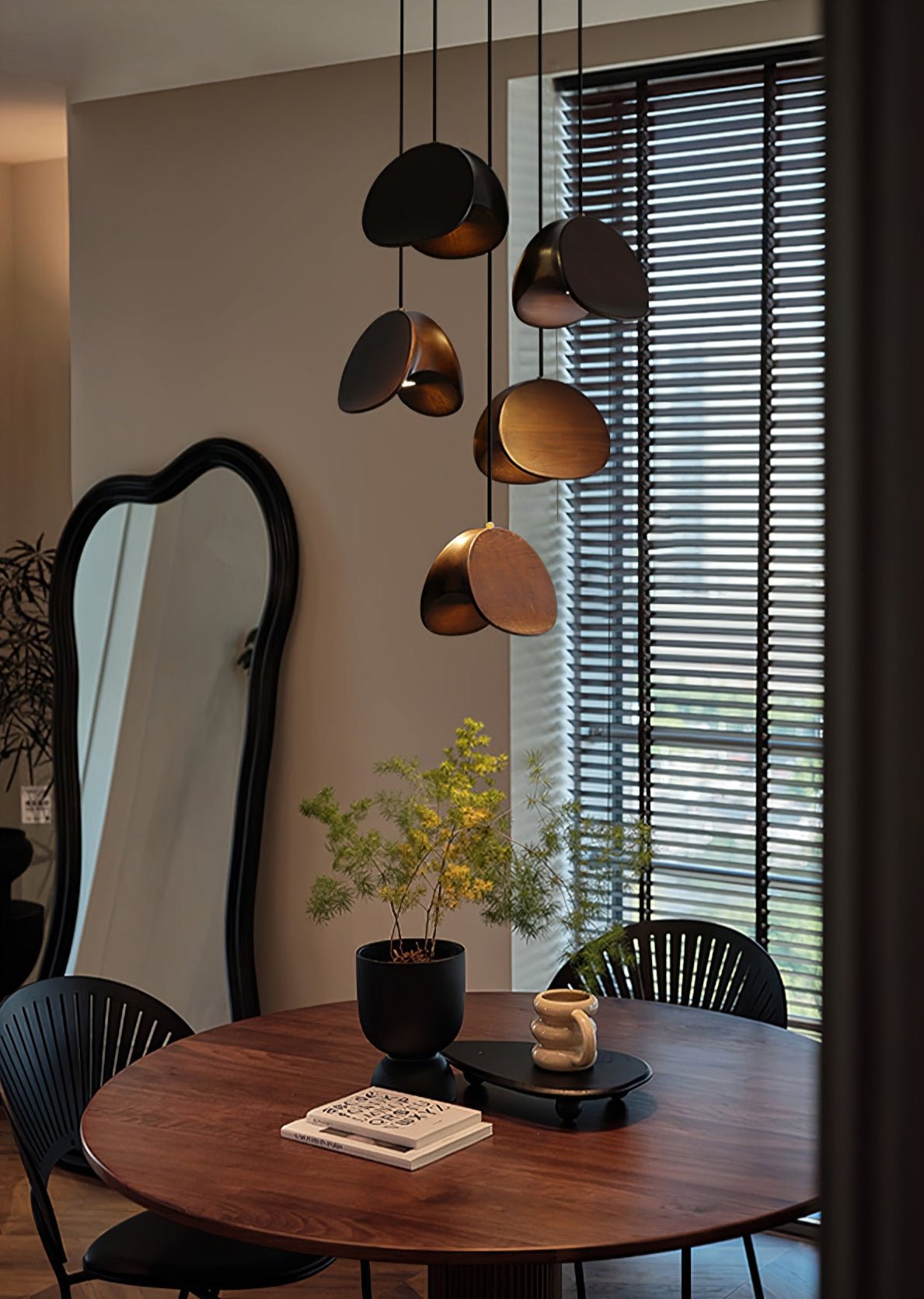 Orbit Fold Wood Pendant Light