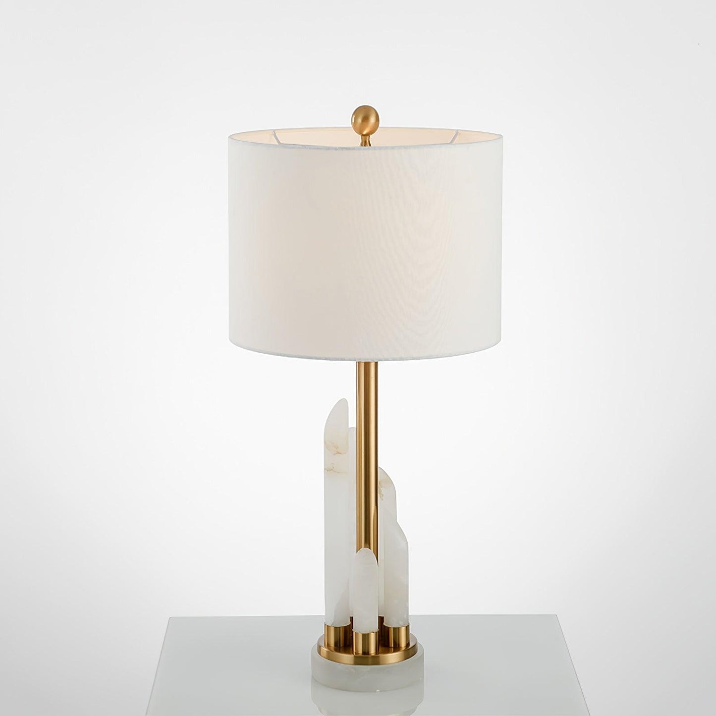 Orbit Metal Alabaster Table Lamp
