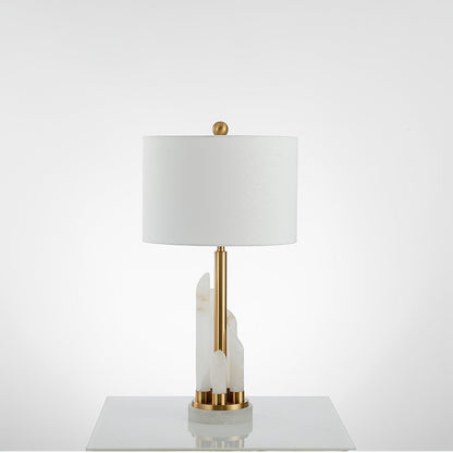 Orbit Metal Alabaster Table Lamp
