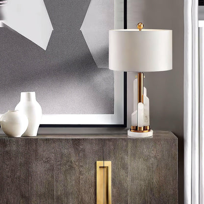 Orbit Metal Alabaster Table Lamp