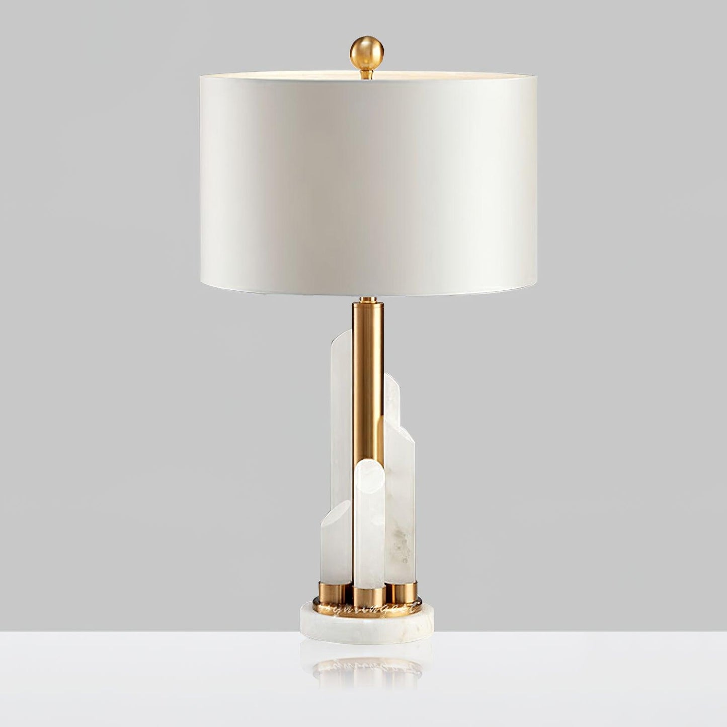 Orbit Metal Alabaster Table Lamp