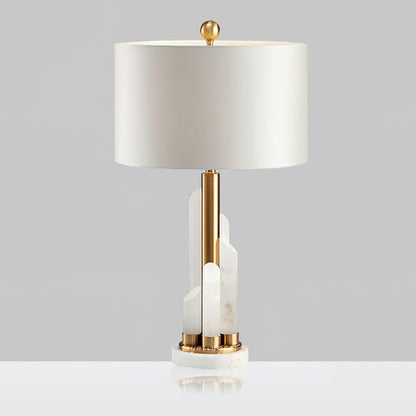 Orbit Metal Alabaster Table Lamp