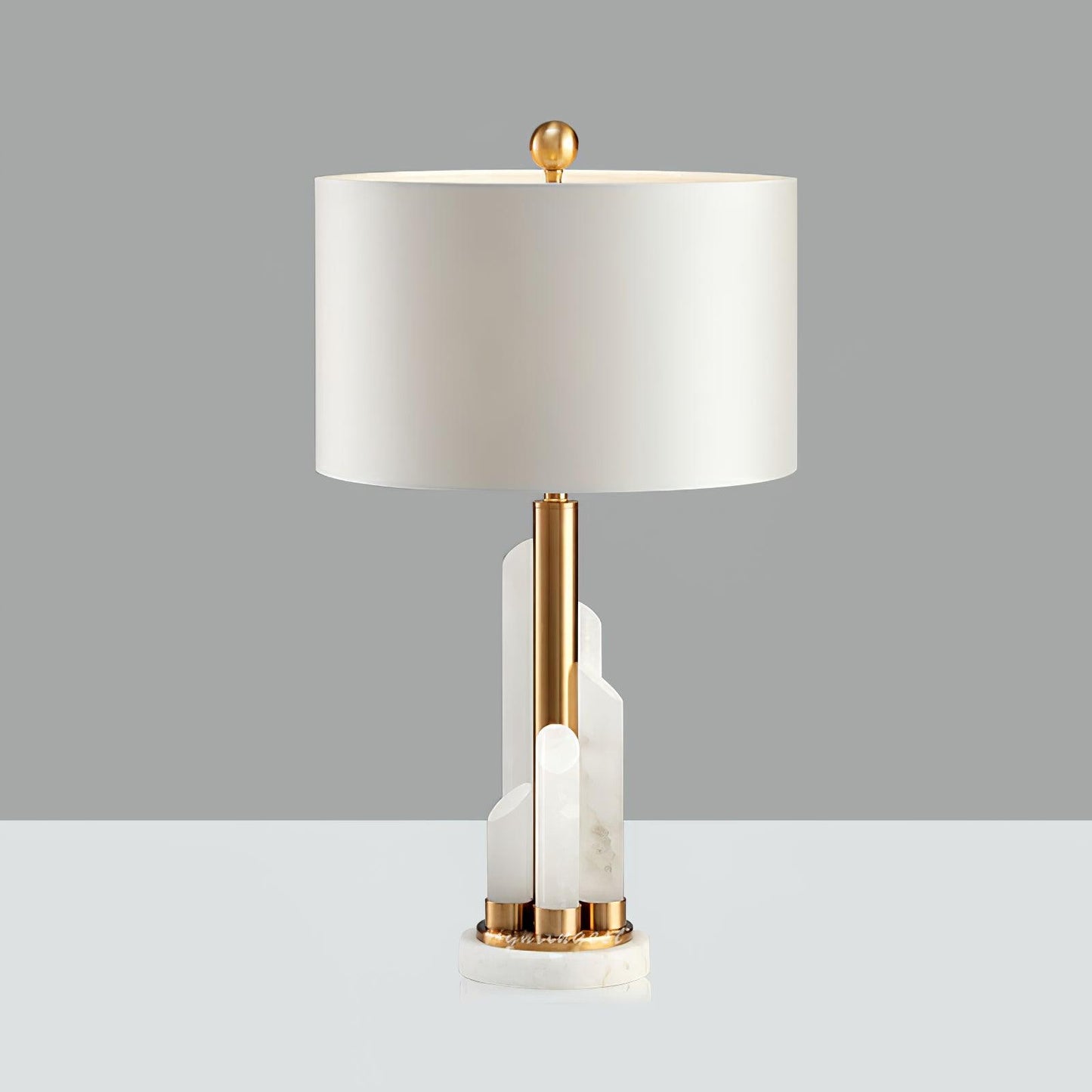 Orbit Metal Alabaster Table Lamp