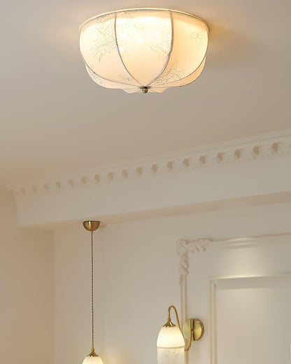 Orchid Fabric Ceiling Lamp