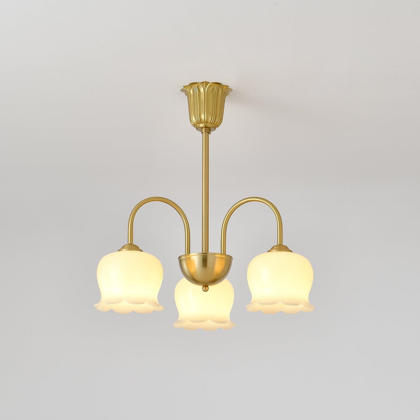 Orchids Brass Chandelier