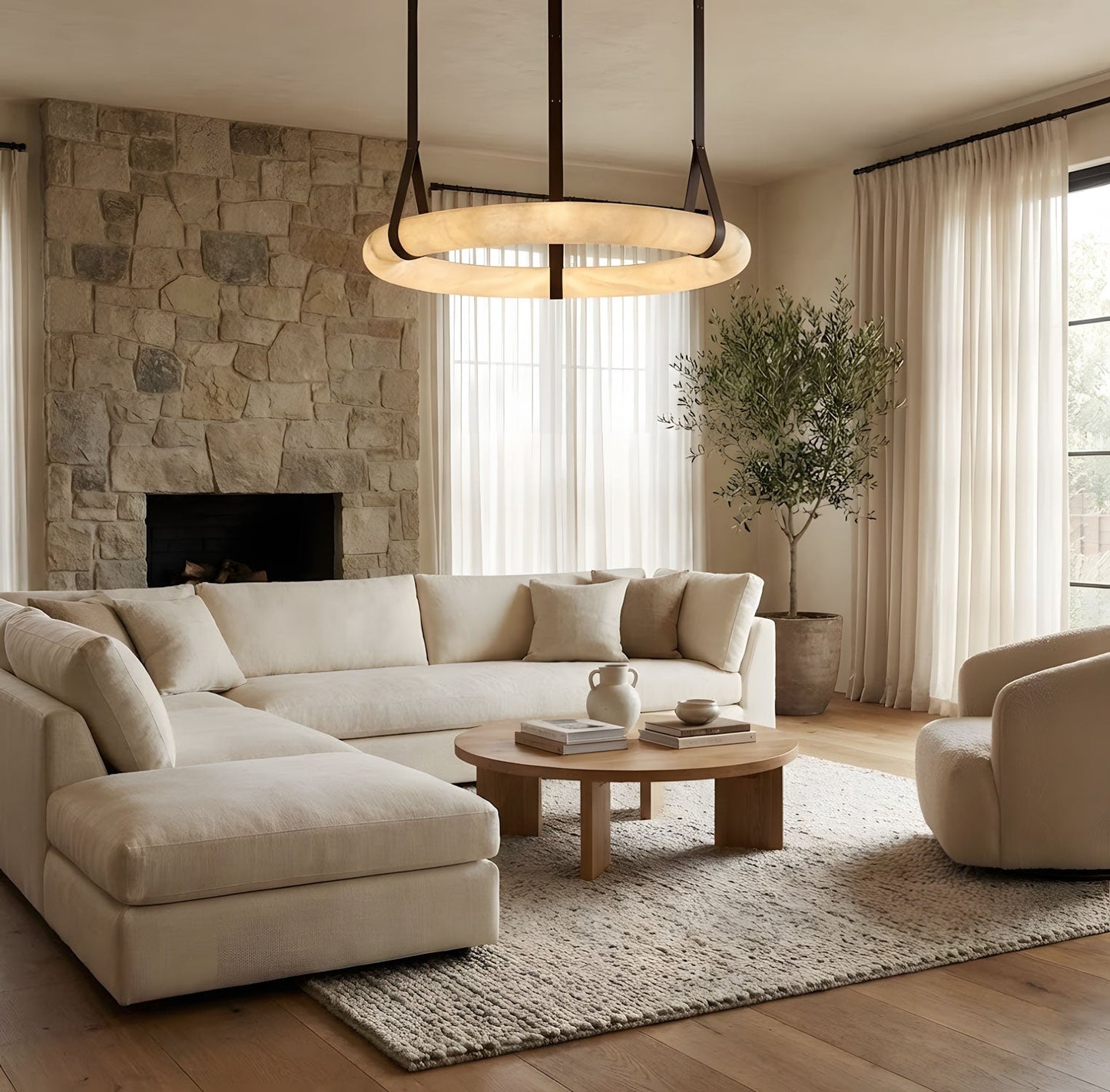 Oslo Alabaster Pendant Light A