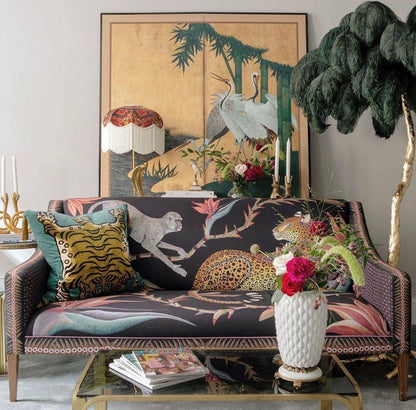 Ostrich Feather Brass Floor Lamp
