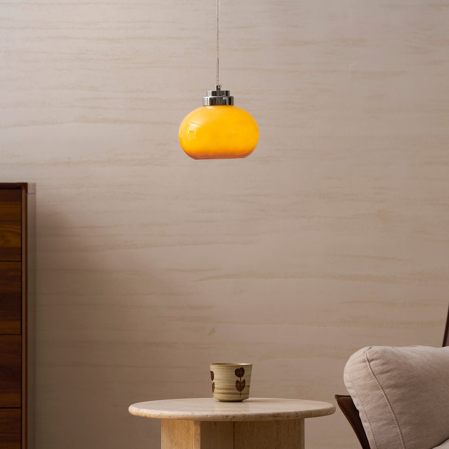 Oval Persimmon Pendant Light
