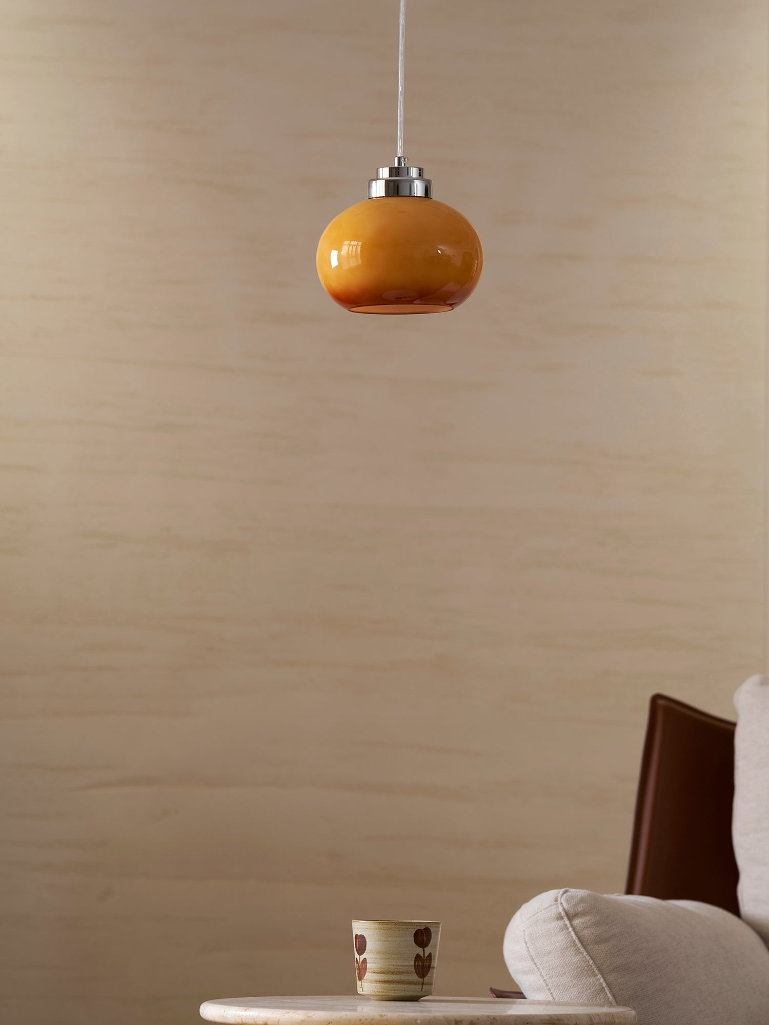 Oval Persimmon Pendant Light