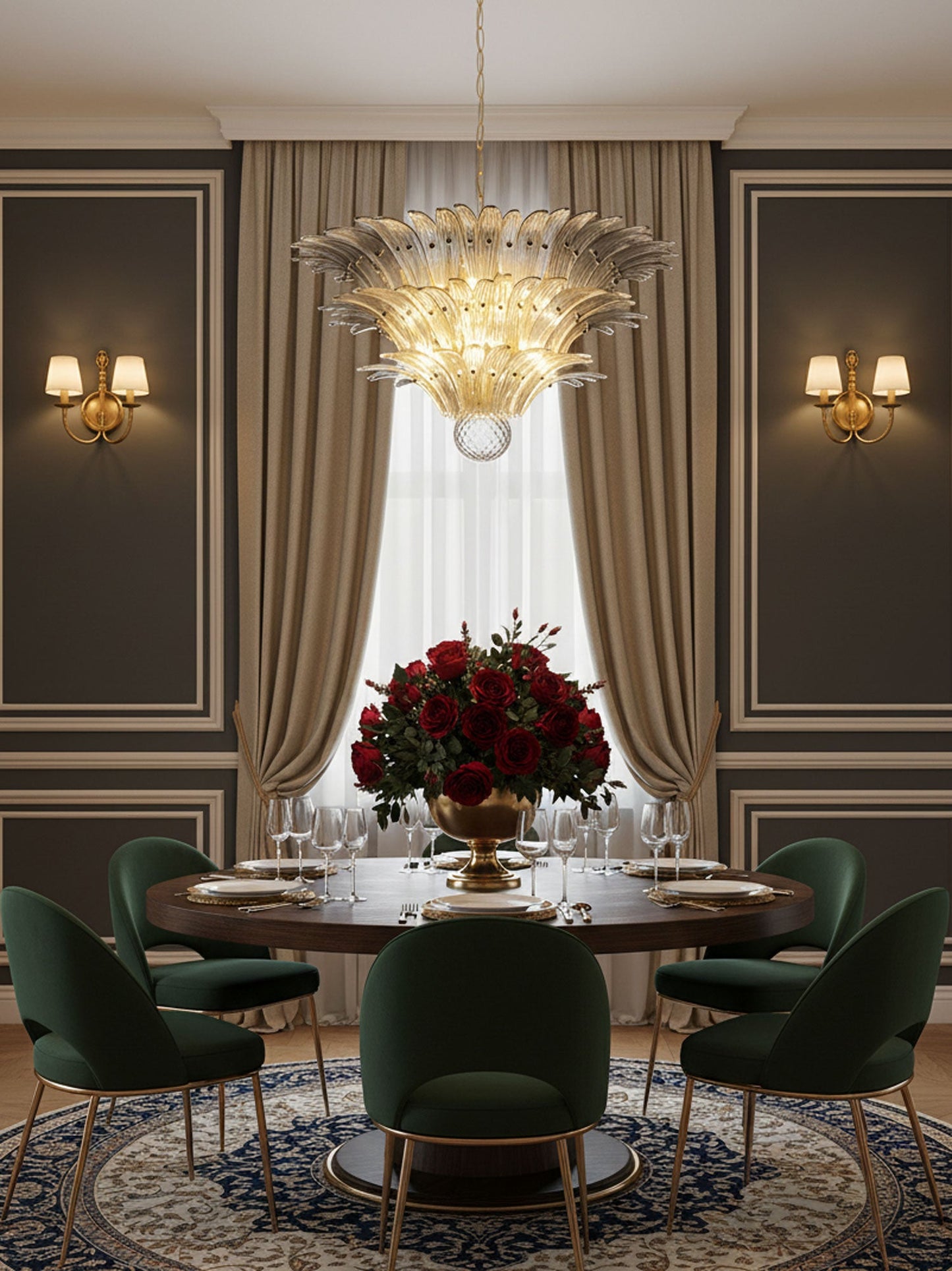Palm Grove Murano Chandelier