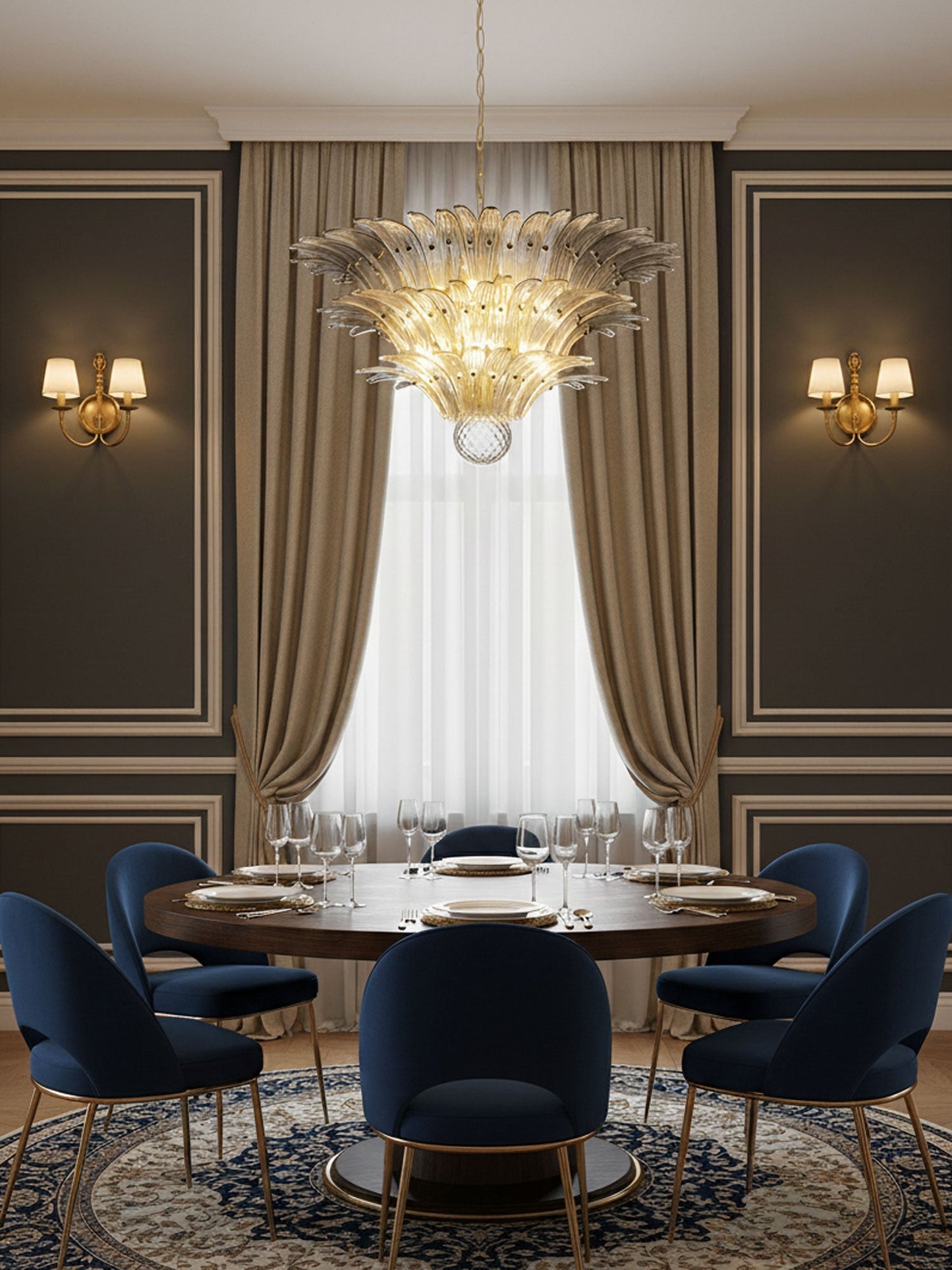 Palm Grove Murano Chandelier