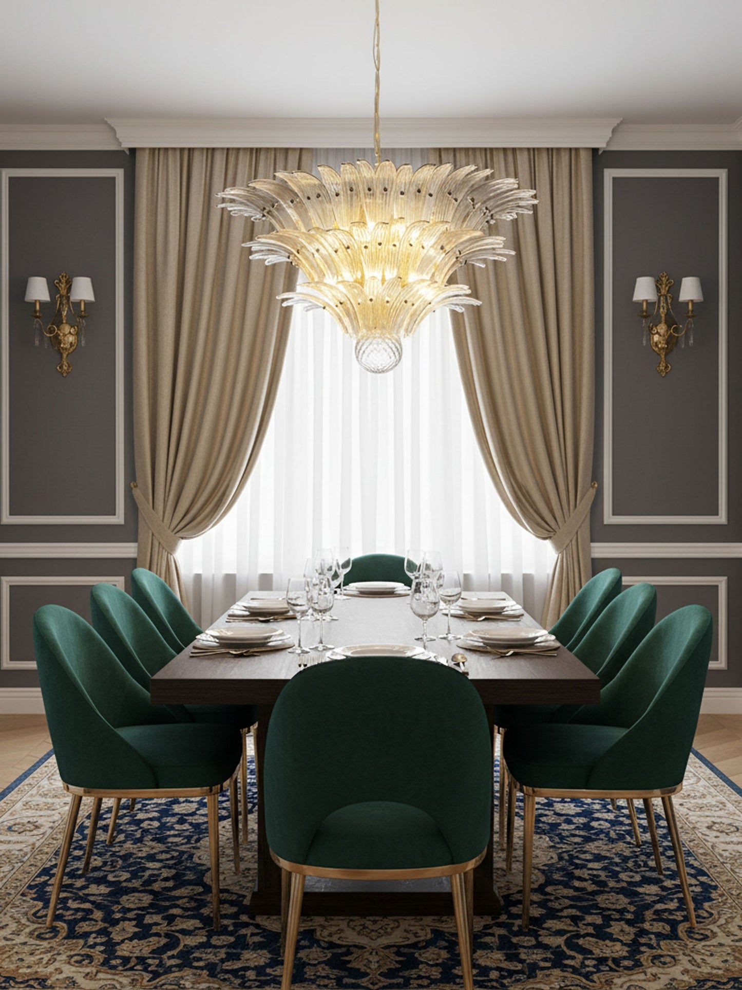 Palm Grove Murano Chandelier