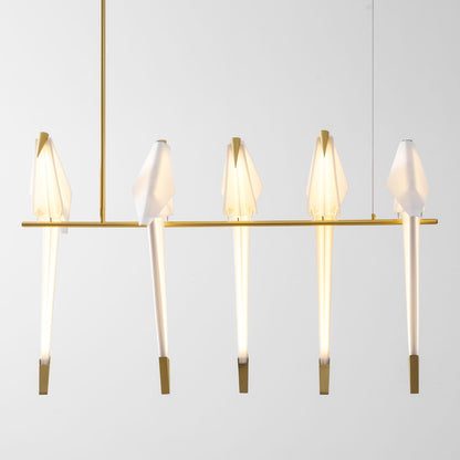 Paper Crane Bird LED Chandelier