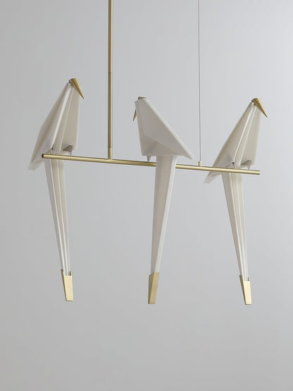 Paper Crane Bird LED Chandelier