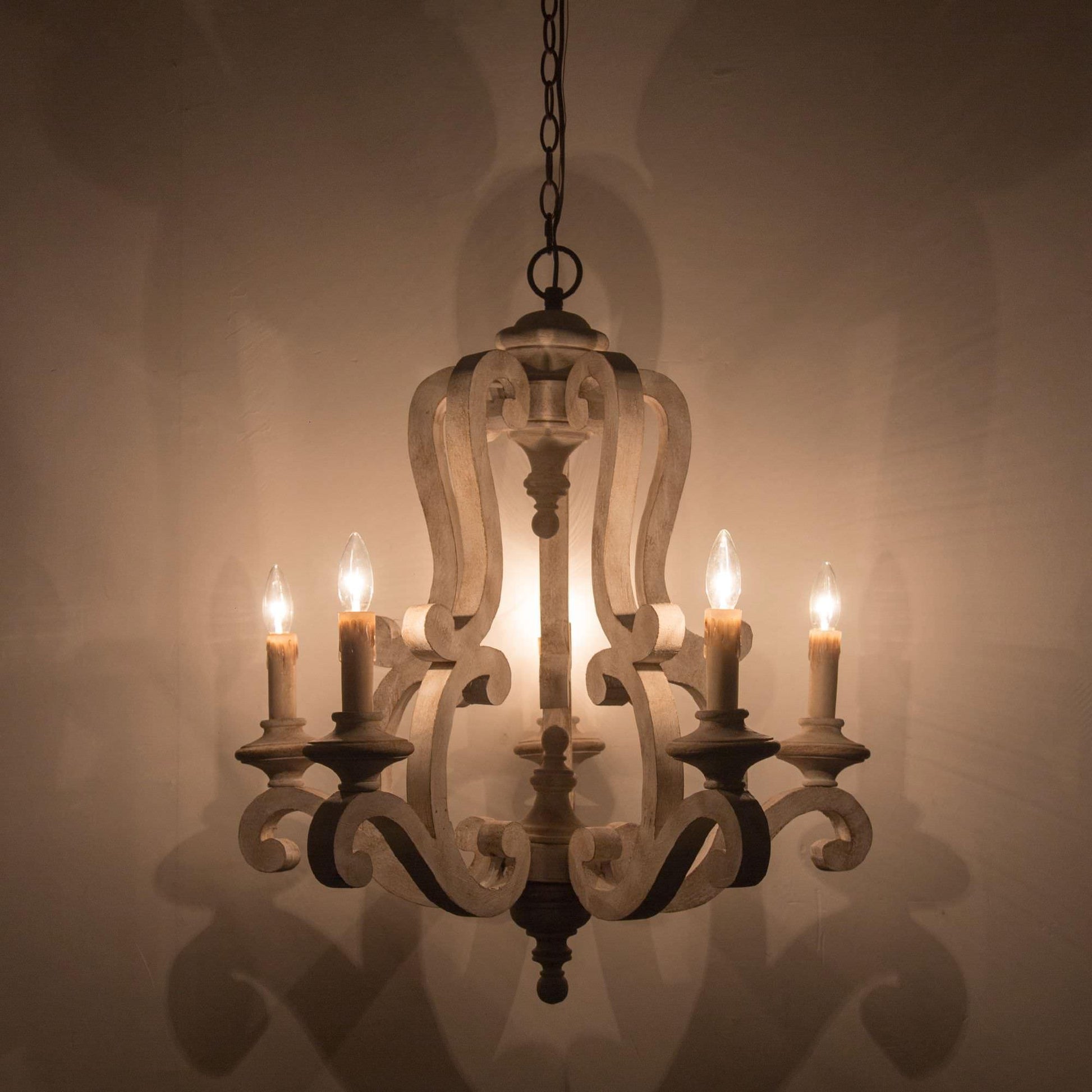 Parrotuncle Wooden Candle Chandelier