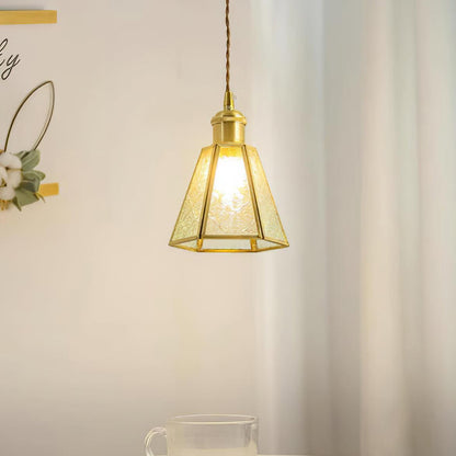 Patterned Glass Pendant Lamp