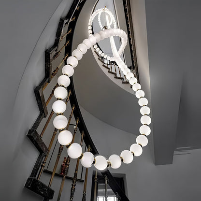 Pearl Glass Necklace Balls Chandelier